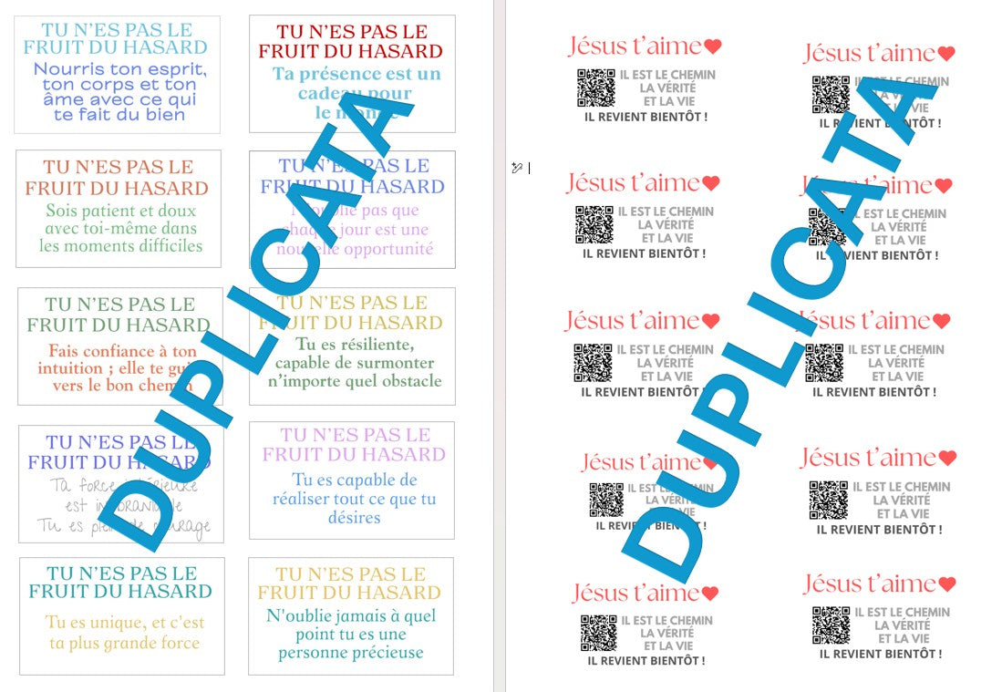 CARTES D'ENCOURAGEMENT