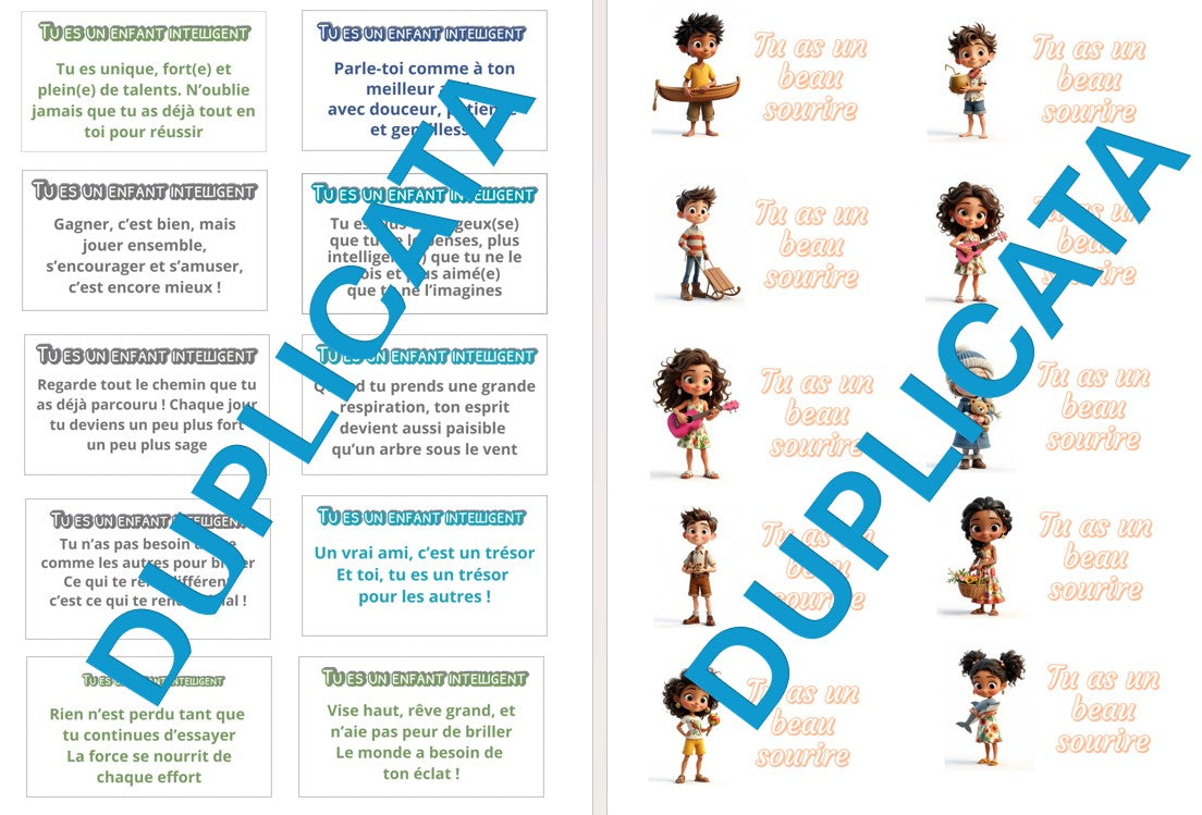 CARTES D'ENCOURAGEMENT